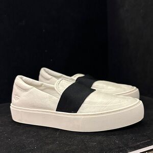 UGG Women's White and Black Slip-On Sneakers